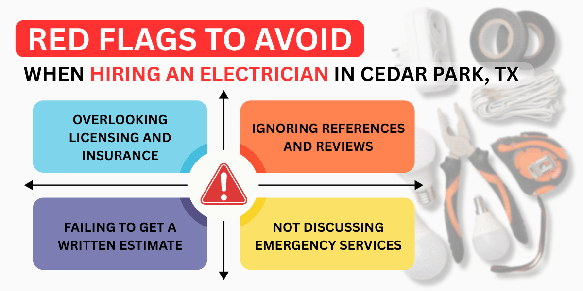 red flags to avoid hiring electrician in cedar park