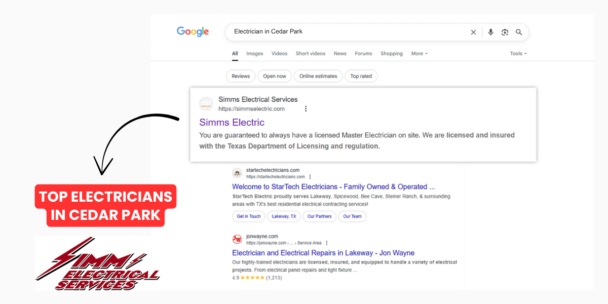 why simms electric is the choice for cedar park